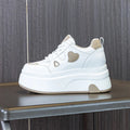 Baskets plate-forme en cuir pour femmes