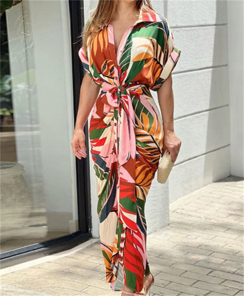 Robe à lacets taille haute pour femmes