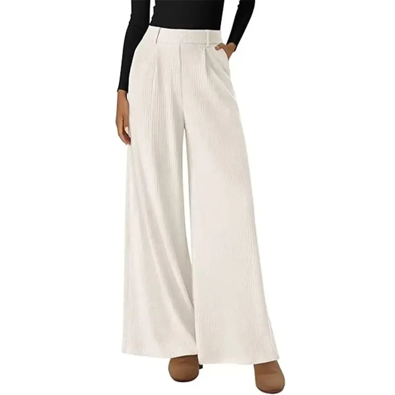 Pantalon côtelé décontracté pour femmes