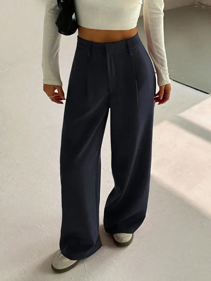 Pantalon Ample Femme – Taille Haute et Tissu Léger