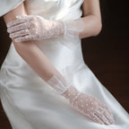 Gants en tulle doux à volants pour femmes