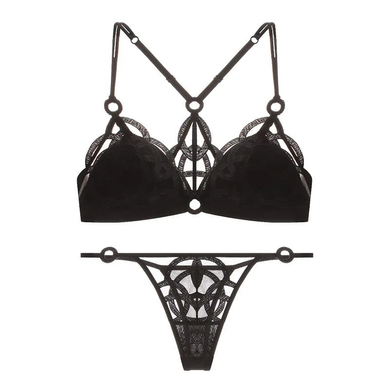 Ensemble de soutien-gorge et string en dentelle pour femmes