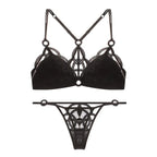 Ensemble de soutien-gorge et string en dentelle pour femmes