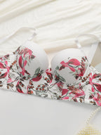 Soutien-gorge florale brodée sexy pour femmes