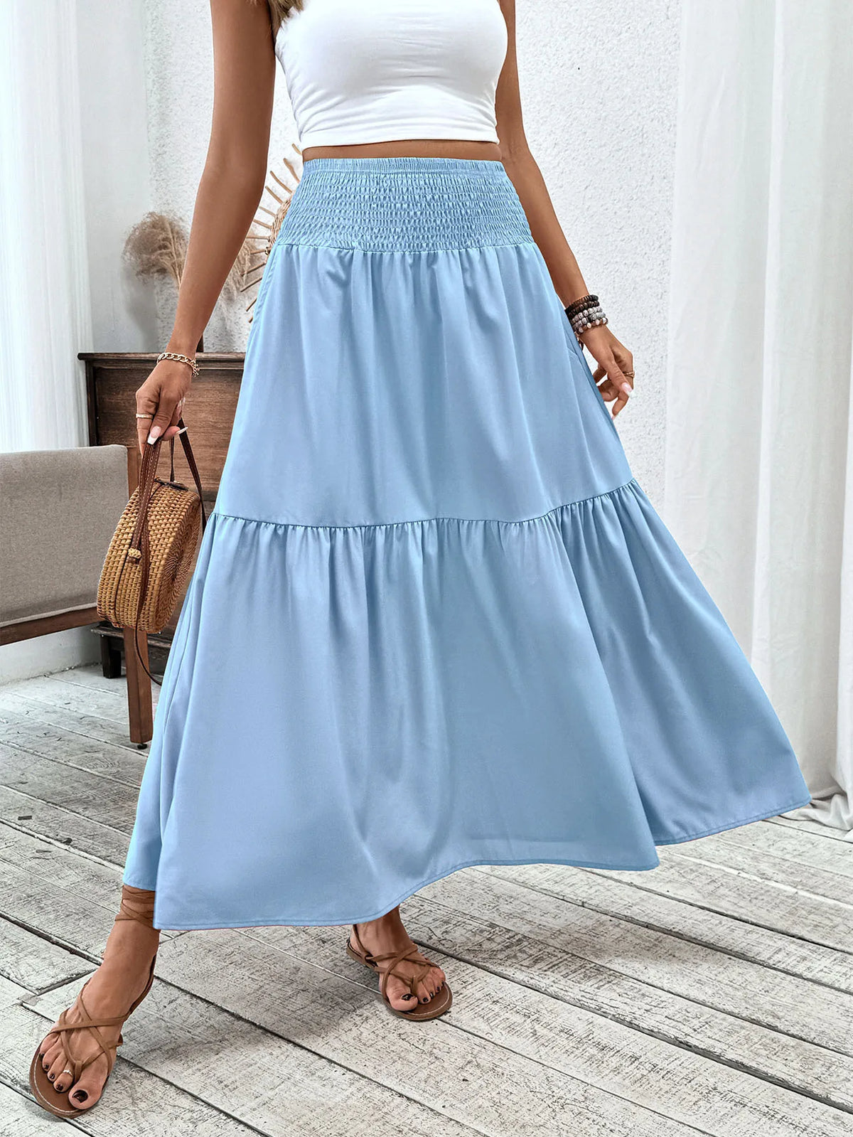 Jupe Longue Unie Femme