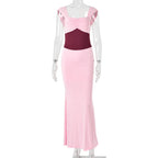 Robe longue en Patchwork pour femmes