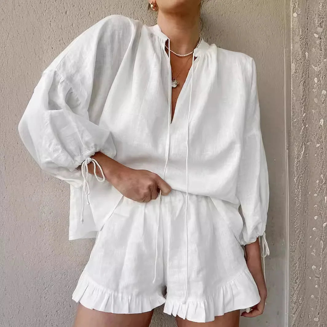 Ensembles pantalons courts et haut décontracté pour femmes
