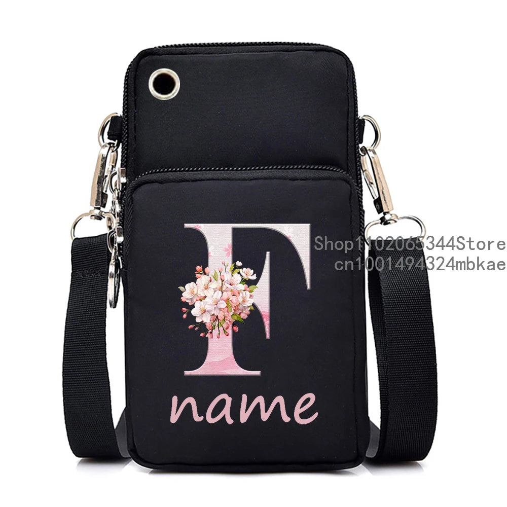 Sac à bandoulière pour téléphone portable floral pour femmes