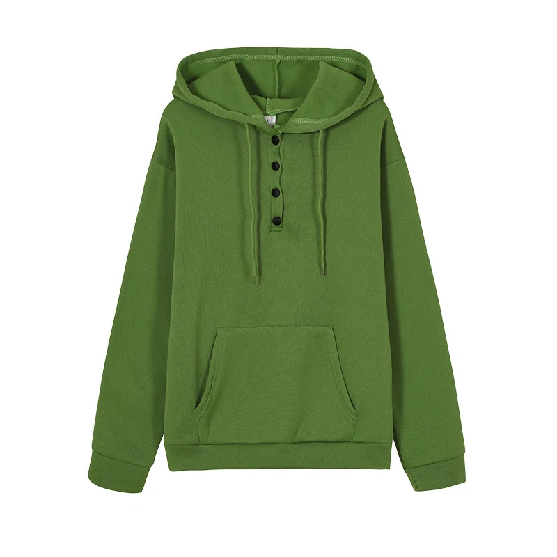 Sweat à capuche ample et décontracté à manches longues pour femmes