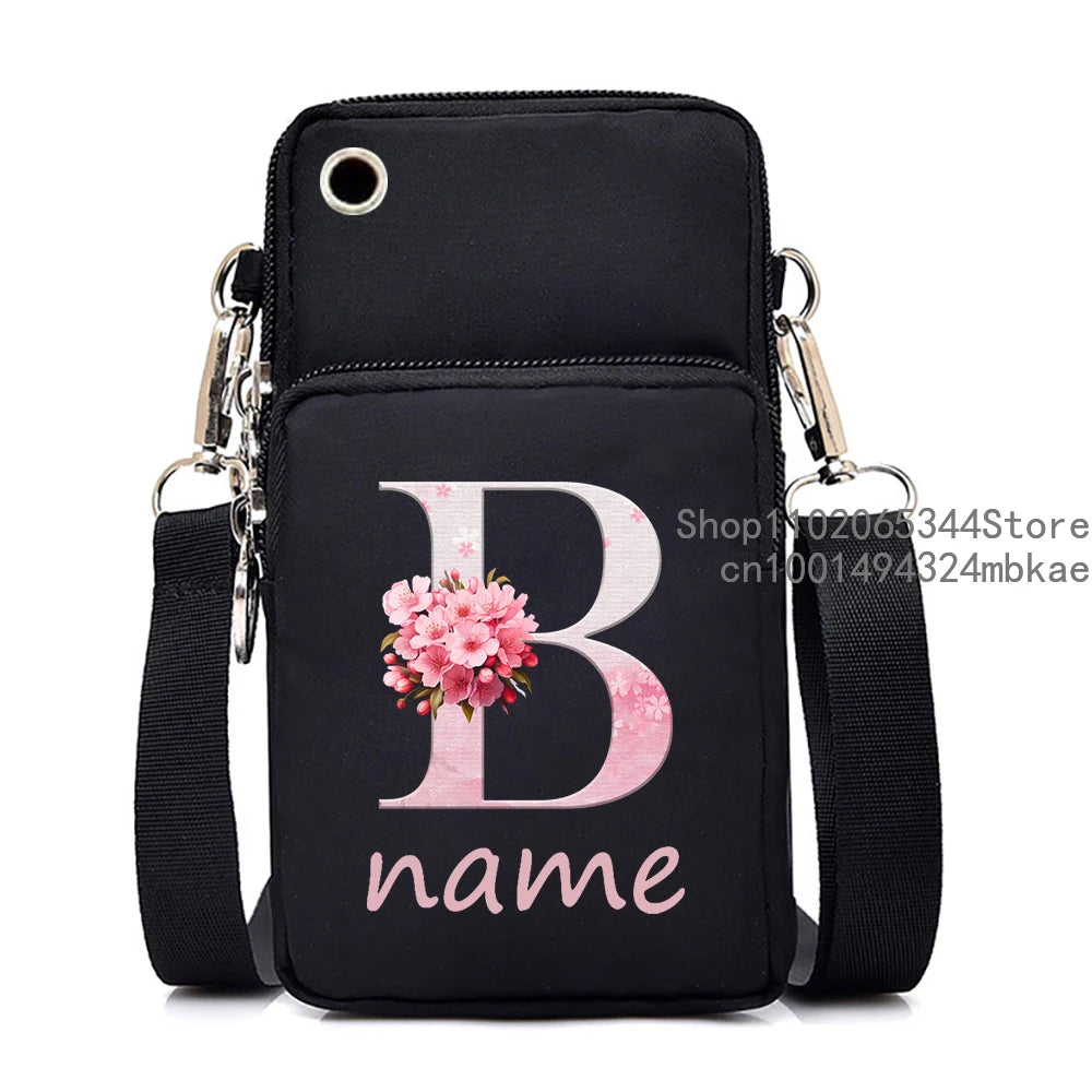 Sac à bandoulière pour téléphone portable floral pour femmes
