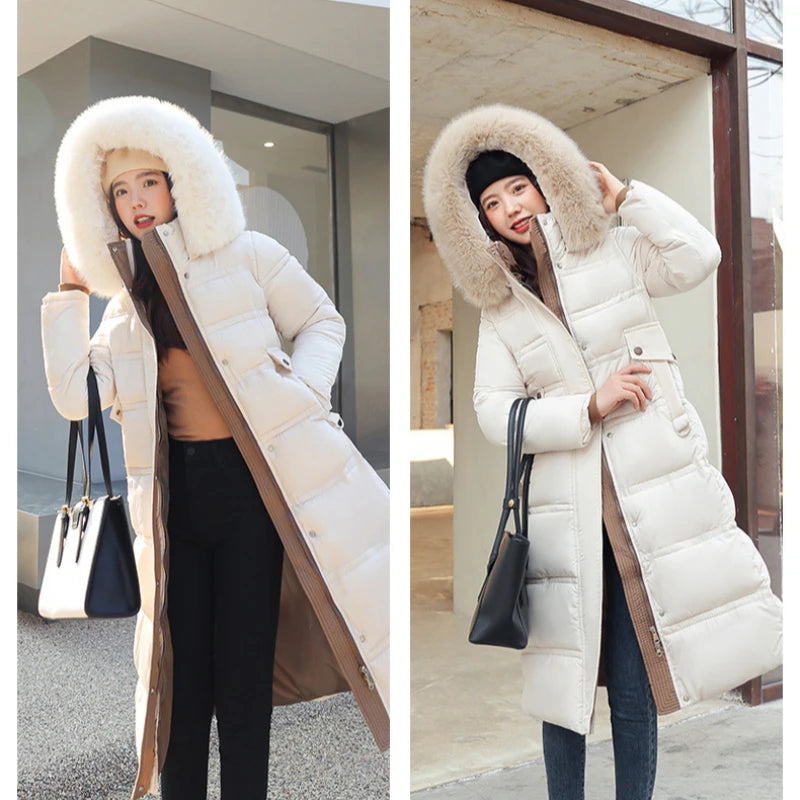 Parka en coton duveteux pour femmes