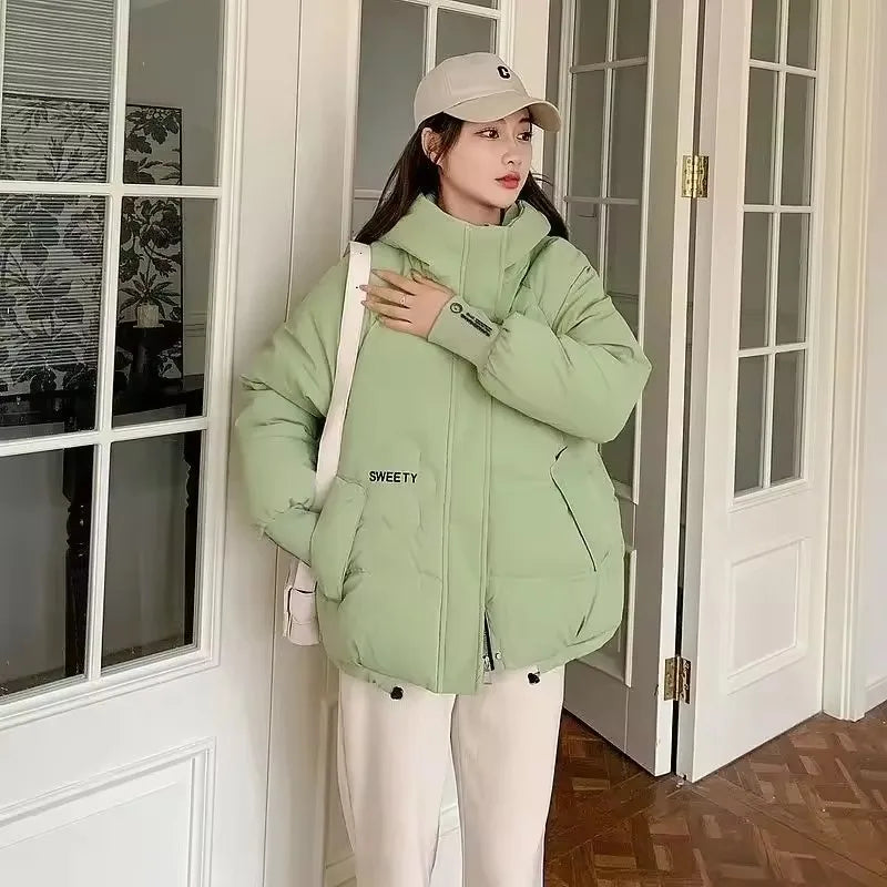 Manteau chaude à capuche et manches longues pour femmes