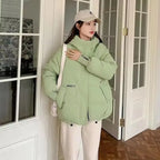Manteau chaude à capuche et manches longues pour femmes