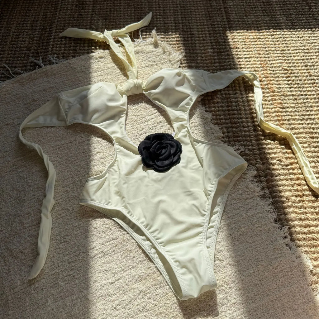 Maillot de bain une pièce à une épaule push-up pour femmes
