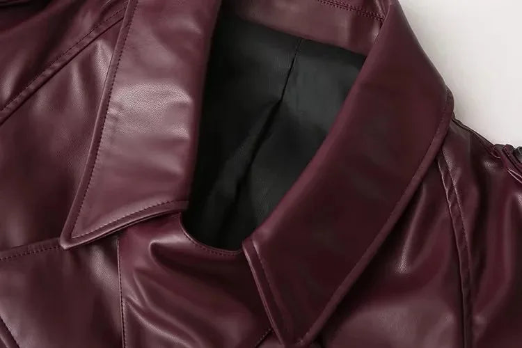Veste Rétro Femme – Similicuir PU