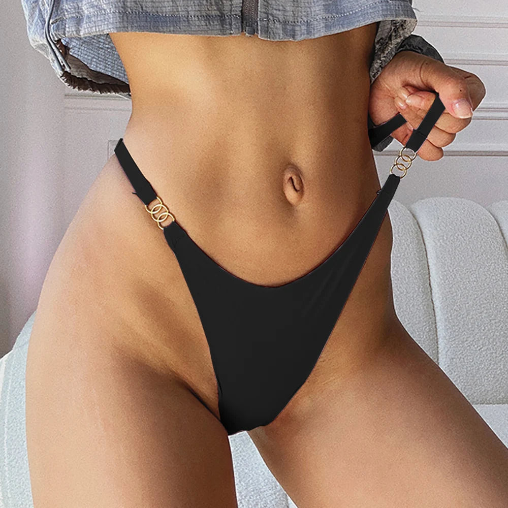 Culotte tanga taille basse sans couture pour femmes