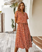 Robe longue à imprimé floral pour femmes