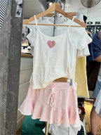 Jupe de Ballet rose à lacets pour femmes