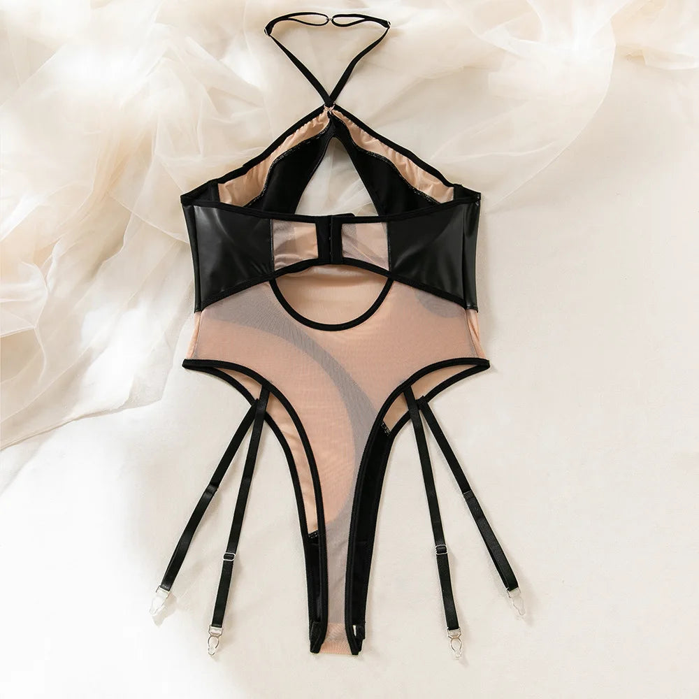 Body en maille transparente pour femmes