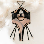 Body en maille transparente pour femmes
