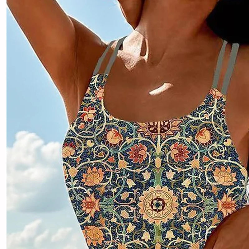 Maillot de bain 2 pièces taille haute pour femmes