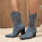 Bottes vintage confortable Western pour femmes