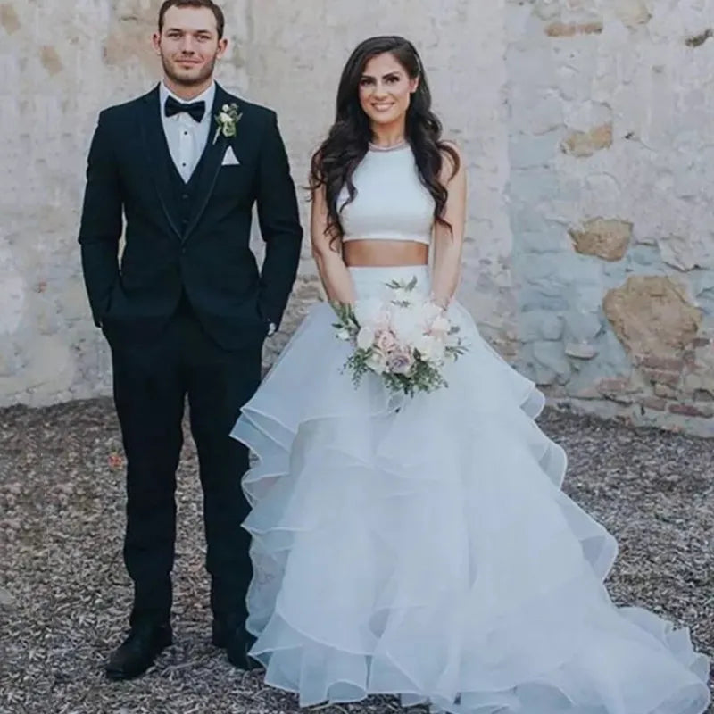 Robe de mariée bohème élégante en forme de A pour femmes