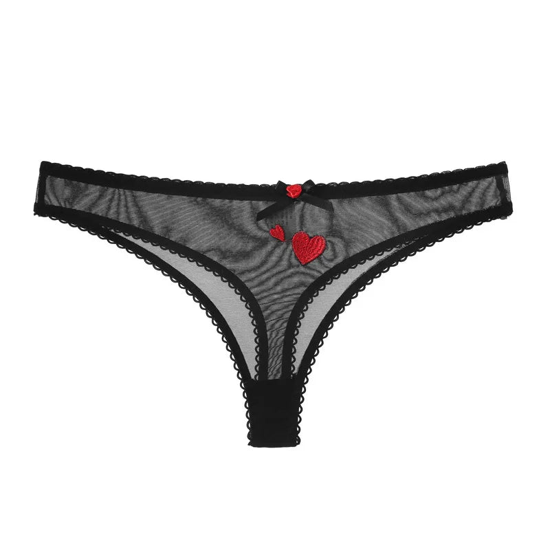 String transparent en dentelle pour femmes