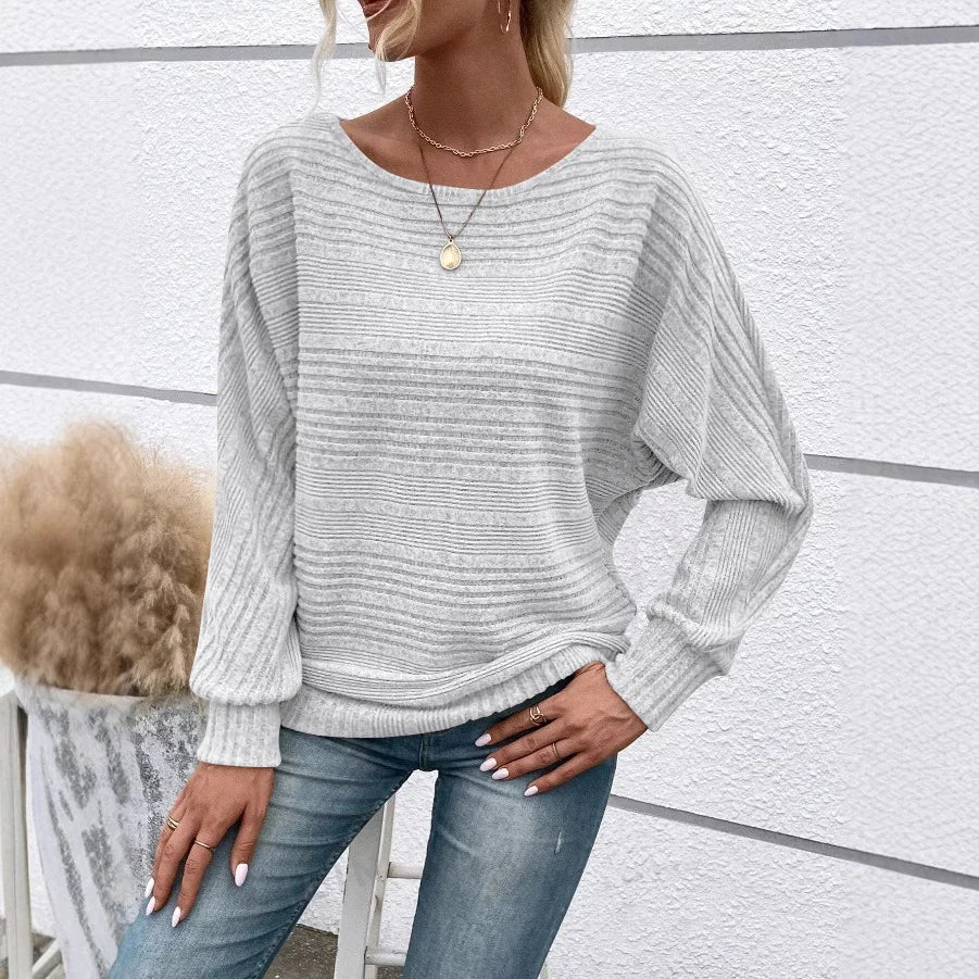 T-shirt à manches longues décontracté lâche pour femmes