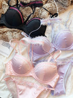 Ensemble de soutien-gorge licou en dentelle française et culotte pour femmes