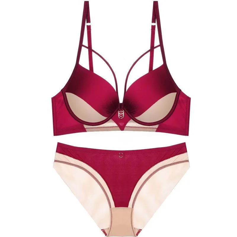 Ensemble de soutien-gorge creux et culotte pour femmes