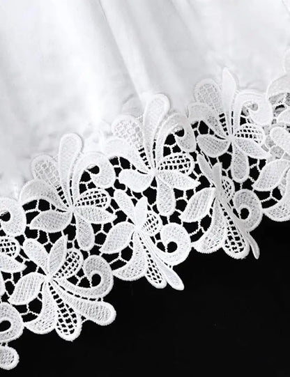 Robe de Nuit en Dentelle Femme – Manches Courtes