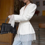 Veste de costume en dentelle pour femmes