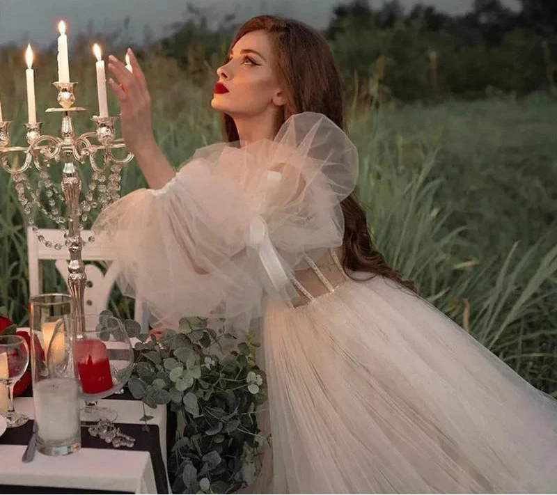 Robe de mariée princesse en Tulle pour femmes