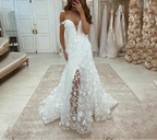 Robe de mariée princesse élégante à épaules dénudées pour femmes