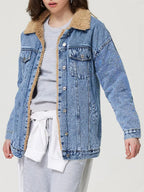 Veste en jean vintage à simple boutonnage pour femmes