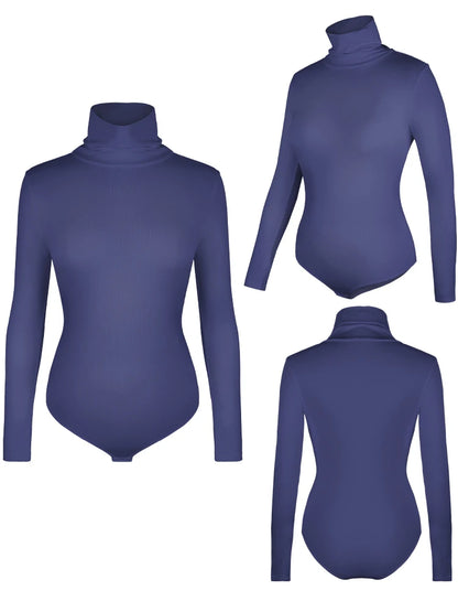 Body Col Montant Femme – Manches Longues