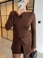 Robe fourreau élégante à manches longues pour femmes