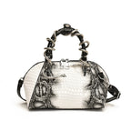 Sac à bandoulière motif crocodile pour femmes
