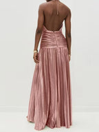 Robe sans manches et dos nu pour femmes