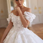 Robe de mariée luxueuse en Organza avec broderie pour femmes