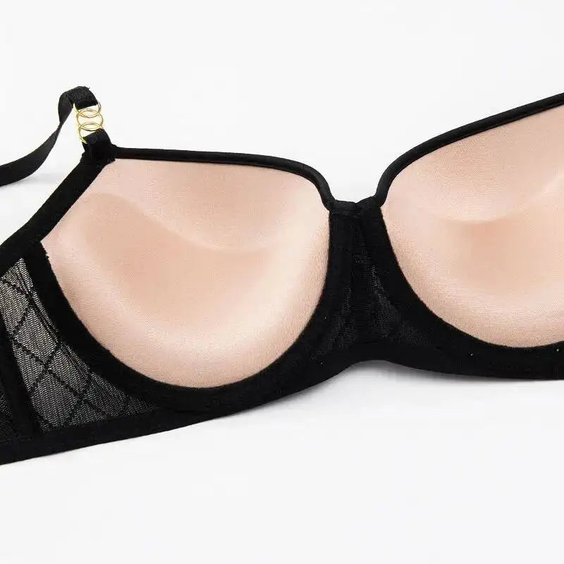 Ensemble de soutien-gorge avec anneau en acier et culotte assortie pour femmes