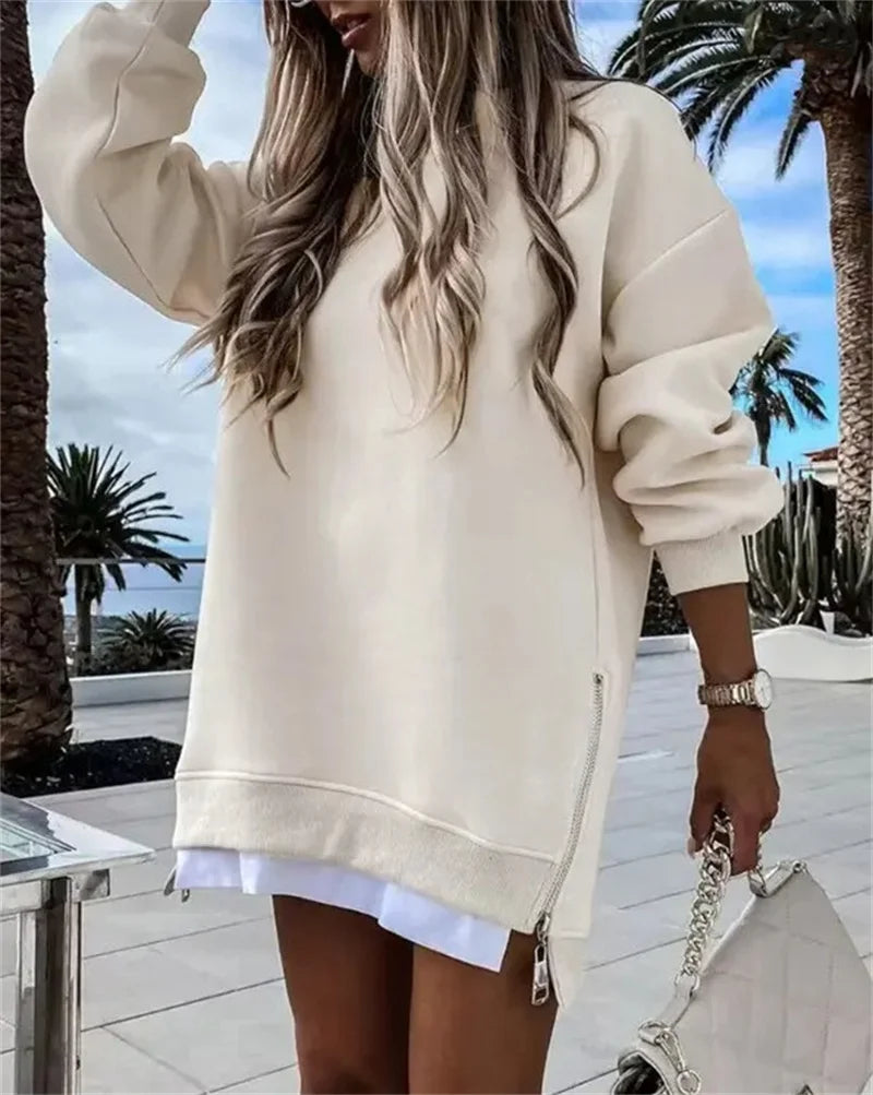 Sweat col rond à manches longues pour femmes
