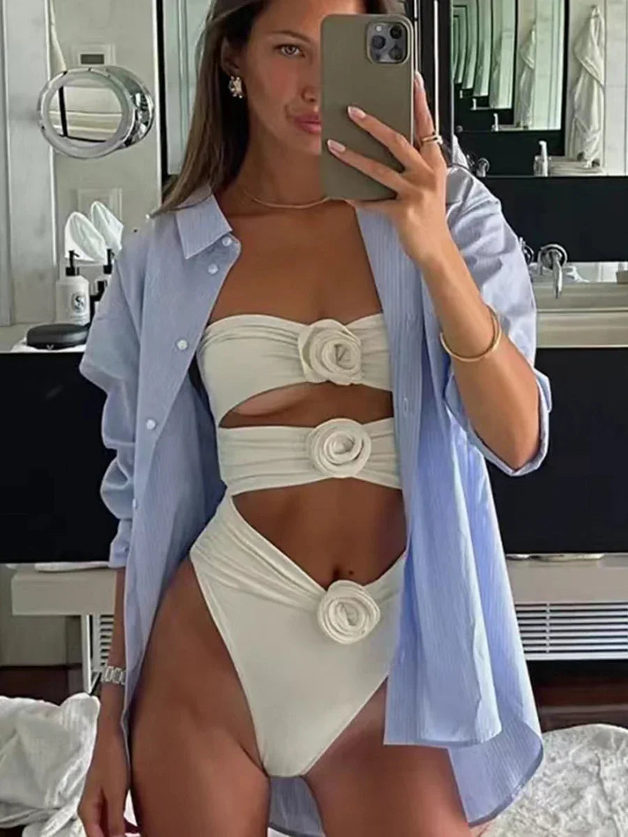 Maillot de bain une pièce coupe haute pour femmes