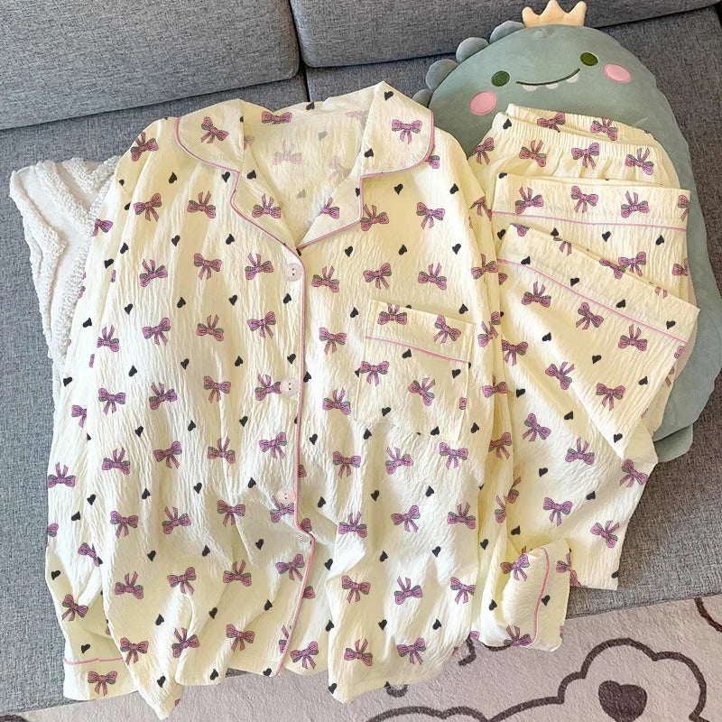 Pyjama Rose Femme – Détail Nœud