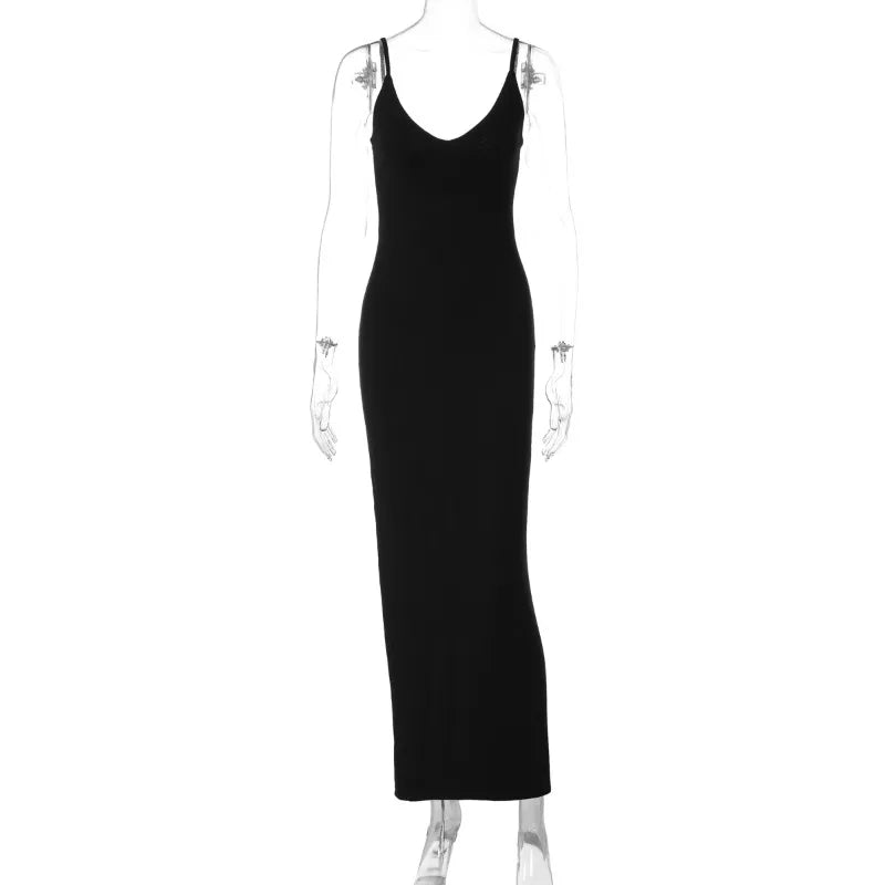Robe longue d'été dos nu pour femmes