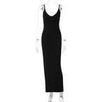 Robe longue d'été dos nu pour femmes