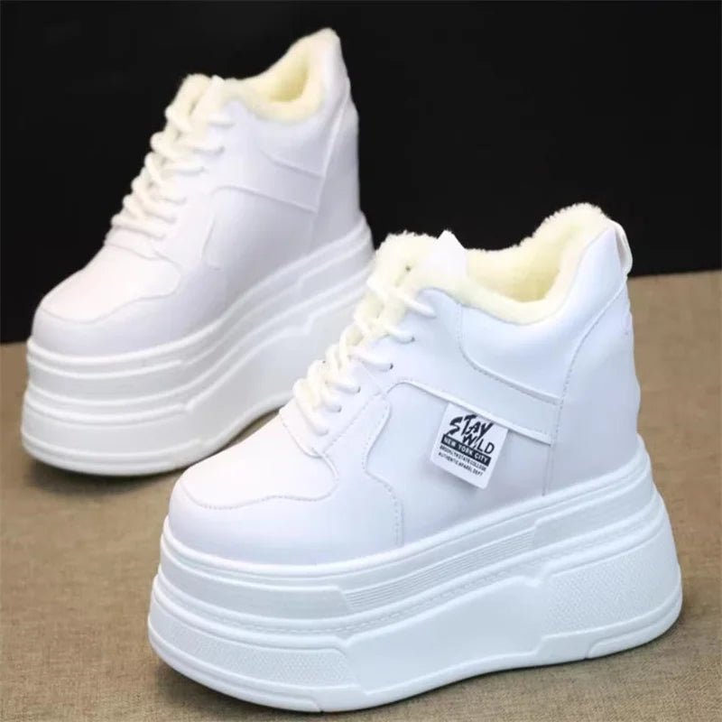 Baskets air blanches en cuir pour Femmes