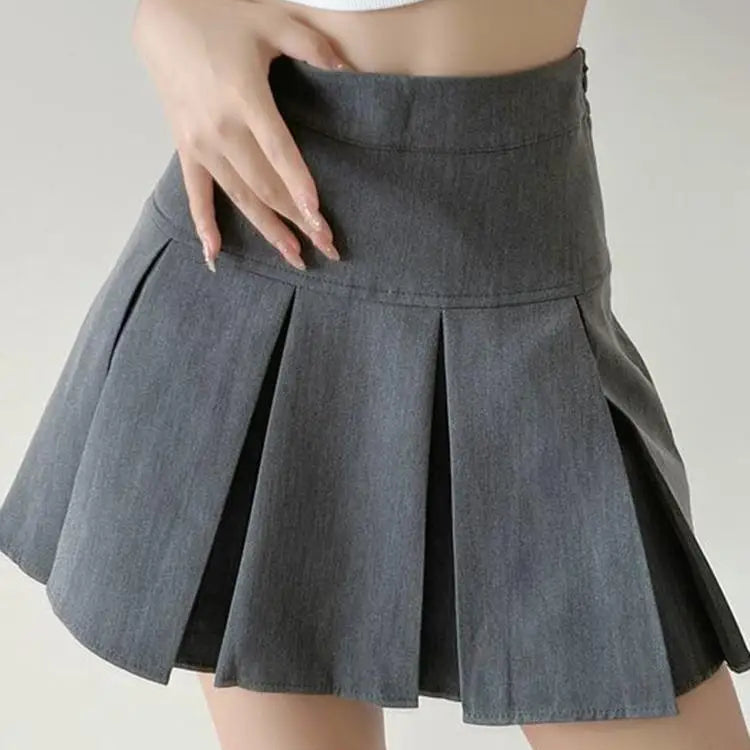 jupe plissée taille haute pour femmes
