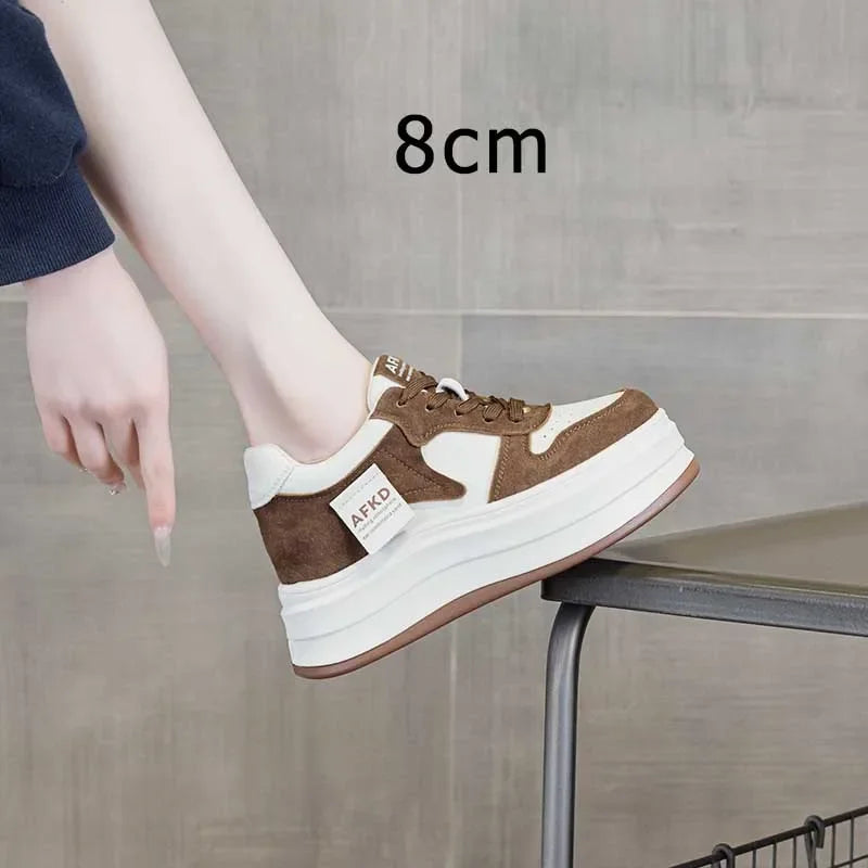Baskets en cuir véritable pour femmes